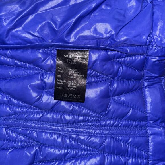 Skea Ltd Cobalt Blue Goose Down Packable Puffer Jacket Womens 12 Winter Ski Coat - Picture 7 of 13